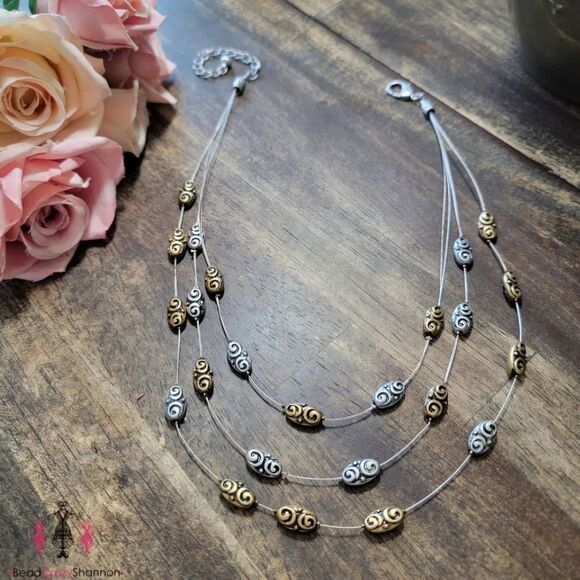 Premier Designs Jewelry CARRIED AWAY Necklace 16"-19" - Picture 3 of 3